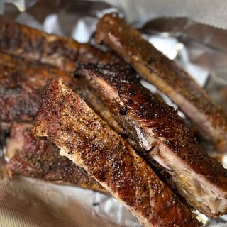 1/2 Rack (6 bones) of Pork Smoked Ribs Only